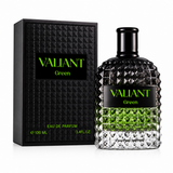 Valiant Green Eau de Parfum for Men 3.4 Fl Oz (100ml) – Long Lasting Fresh Woody Aromatic Cologne Spray – Masculine Day & Night Fragrance for Men