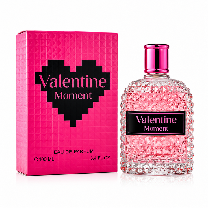 Valentine Moment Eau de Parfum for Women 3.4 Fl Oz (100ml) – Long Lasting Floral Fruity Perfume – Sweet Feminine Fragrance Spray for Everyday Wear &amp; Special Occasions
