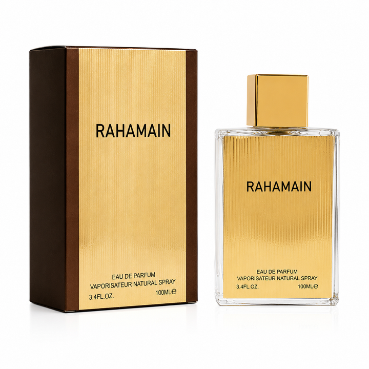 Rahamain Eau de Parfum 3.4 Fl Oz (100ml) – Long Lasting Unisex Perfume – Warm Woody Amber Fragrance Spray for Men &amp; Women, Daily Wear, Evening Events &amp; Special Occasions