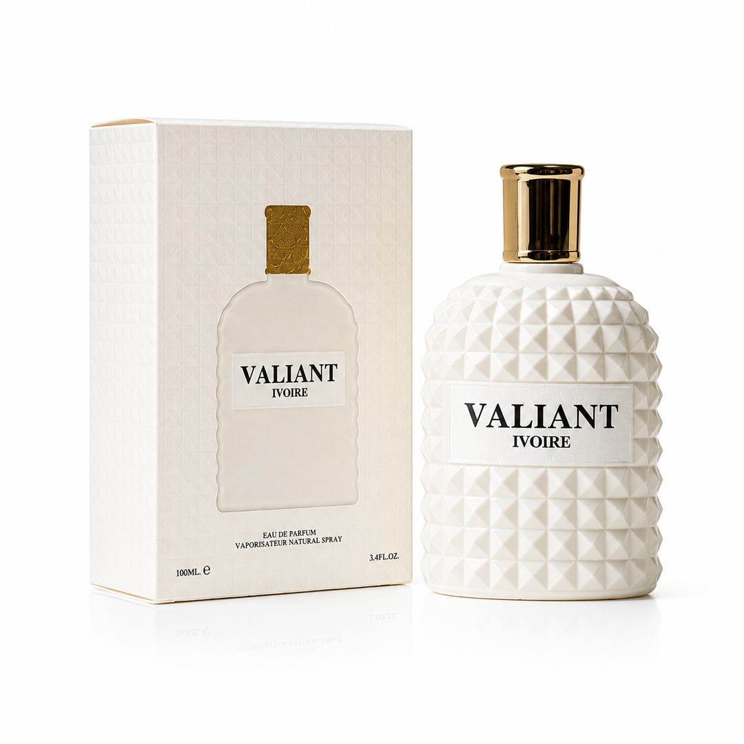 Valiant Ivoire Eau de Parfum for Women 3.4 Fl Oz (100ml) – Long Lasting Floral Musk Perfume – Elegant Feminine Fragrance Spray for Daily Wear, Date Night &amp; Special Occasions