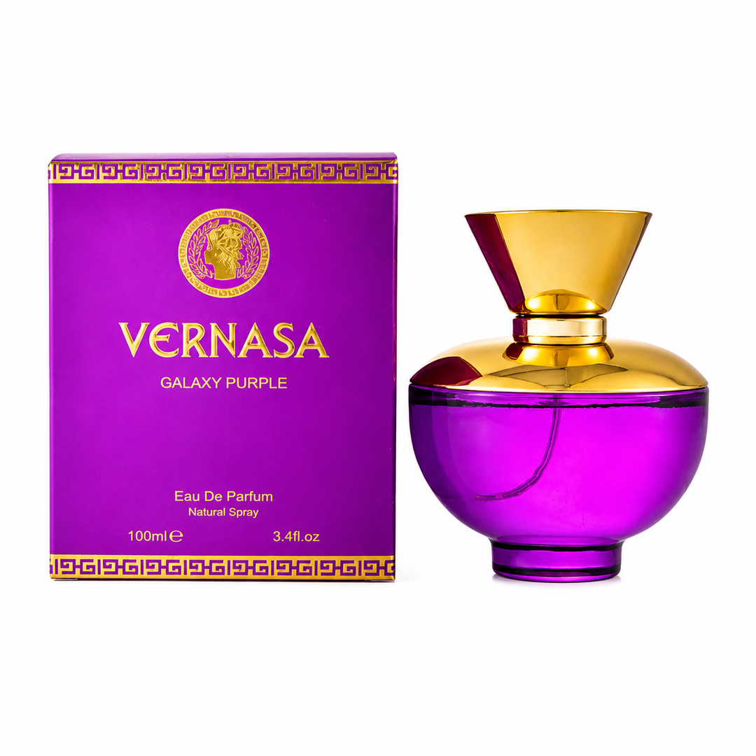 Vernasa Galaxy Purple Eau de Parfum for Women 3.4 Fl Oz (100ml) – Long Lasting Floral Fruity Perfume – Elegant Feminine Fragrance Spray for Daily Wear, Parties &amp; Special Occasions