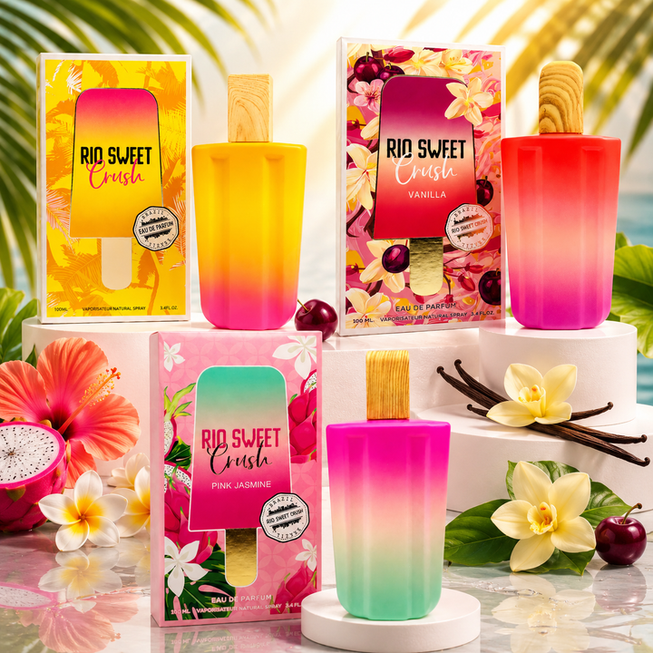 Rio Sweet Crush Perfume Gift Set for Women, 3 Pack Eau de Parfum Collection ( Vanilla &amp; Pink Jasmine), Long Lasting Sweet Fruity Floral Fragrance Set, Women&