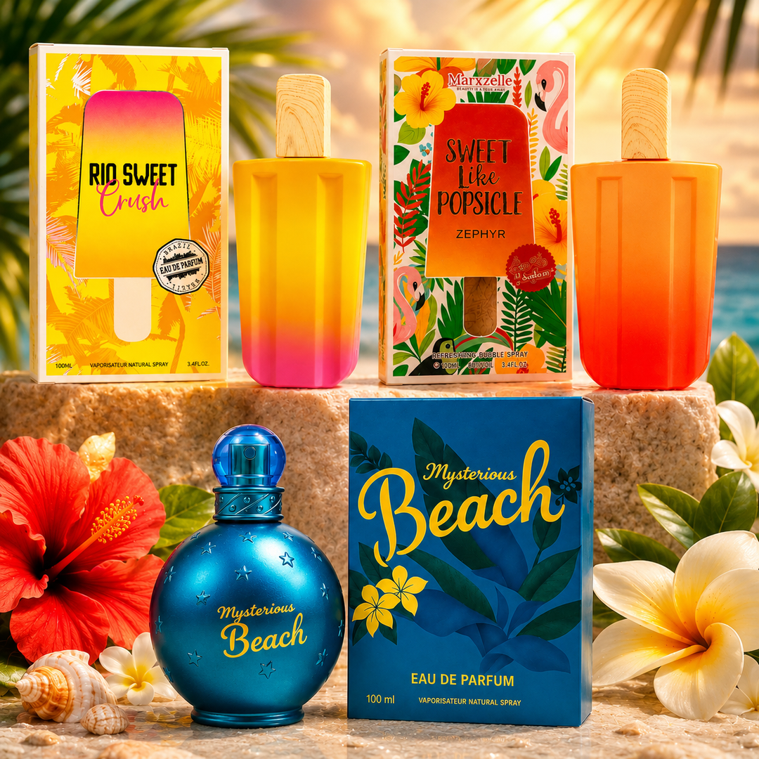 Summer Escape Perfume Gift Set for Women – 3 Pack Eau de Parfum Collection Rio Sweet Crush, Sweet Like Popsicle Zephyr &amp; Mysterious Beach, Long Lasting Fruity Floral Fragrance Gift Set for Women