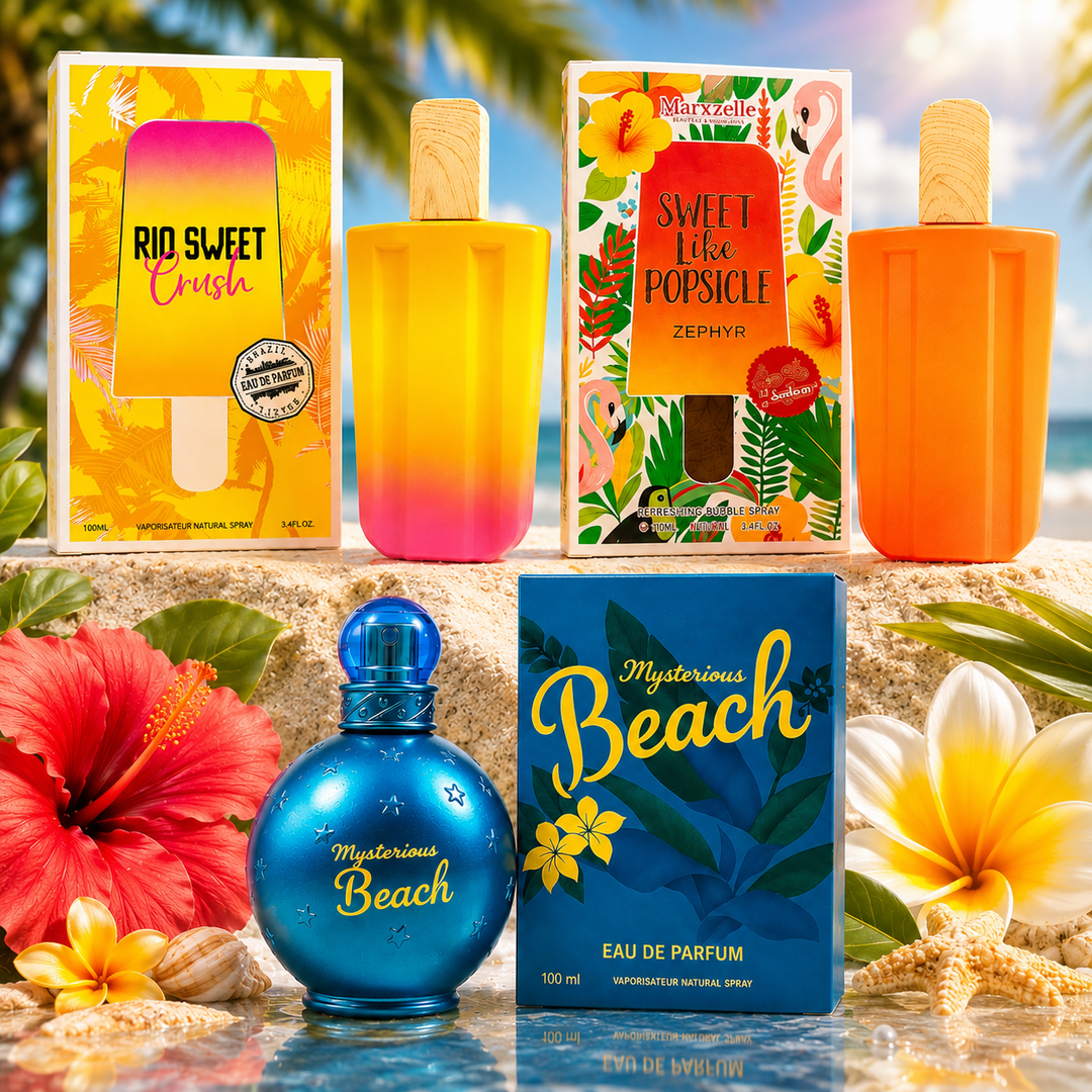 Summer Escape Perfume Gift Set for Women – 3 Pack Eau de Parfum Collection Rio Sweet Crush, Sweet Like Popsicle Zephyr &amp; Mysterious Beach, Long Lasting Fruity Floral Fragrance Gift Set for Women