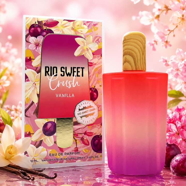 Rio Sweet Crush Vanilla Eau de Parfum for Women, 3.4 Fl Oz (100ml) – Sweet Vanilla Fruity Floral Perfume, Long Lasting Women&