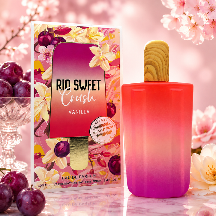 Rio Sweet Crush Vanilla Eau de Parfum for Women, 3.4 Fl Oz (100ml) – Sweet Vanilla Fruity Floral Perfume, Long Lasting Women&