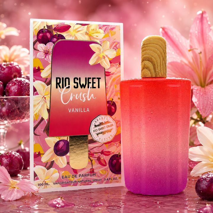 Rio Sweet Crush Vanilla Eau de Parfum for Women, 3.4 Fl Oz (100ml) – Sweet Vanilla Fruity Floral Perfume, Long Lasting Women&
