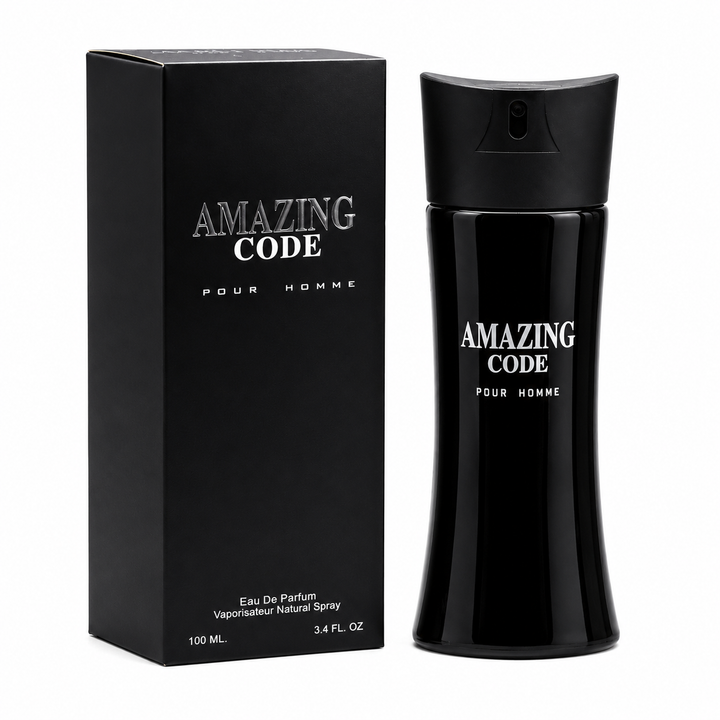 Amazing Code Pour Homme Eau de Parfum for Men 3.4 Fl Oz (100ml) – Long Lasting Woody Aromatic Cologne for Men, Fresh Masculine Fragrance, Signature Everyday Scent, Gift for Him
