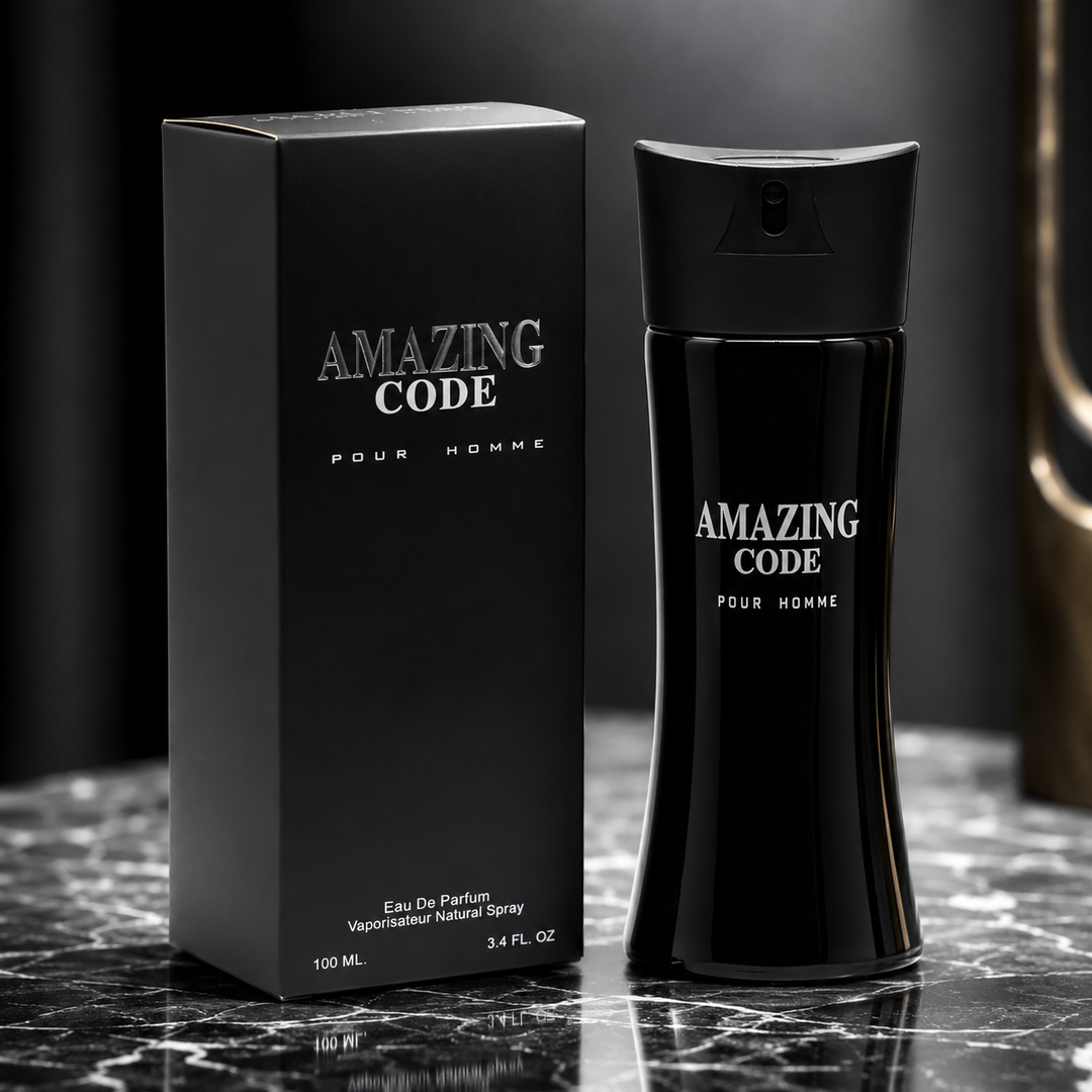Amazing Code Pour Homme Eau de Parfum for Men 3.4 Fl Oz (100ml) – Long Lasting Woody Aromatic Cologne for Men, Fresh Masculine Fragrance, Signature Everyday Scent, Gift for Him