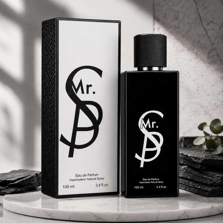 Mr. SP Eau de Parfum for Men 3.4 Fl Oz (100ml) – Long Lasting Woody Aromatic Cologne for Men, Fresh Masculine Fragrance, Everyday Signature Scent, Premium Gift for Him