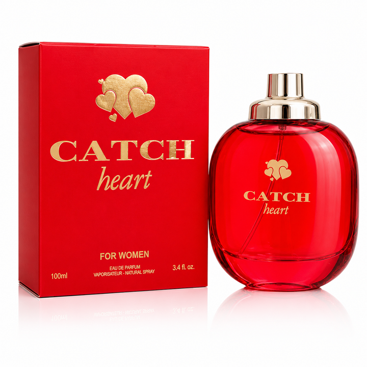 Catch Heart Eau de Parfum for Women 3.4 Fl Oz (100ml) – Long Lasting Floral Fruity Perfume for Women, Sweet Romantic Fragrance, Everyday Signature Scent, Gift for Her