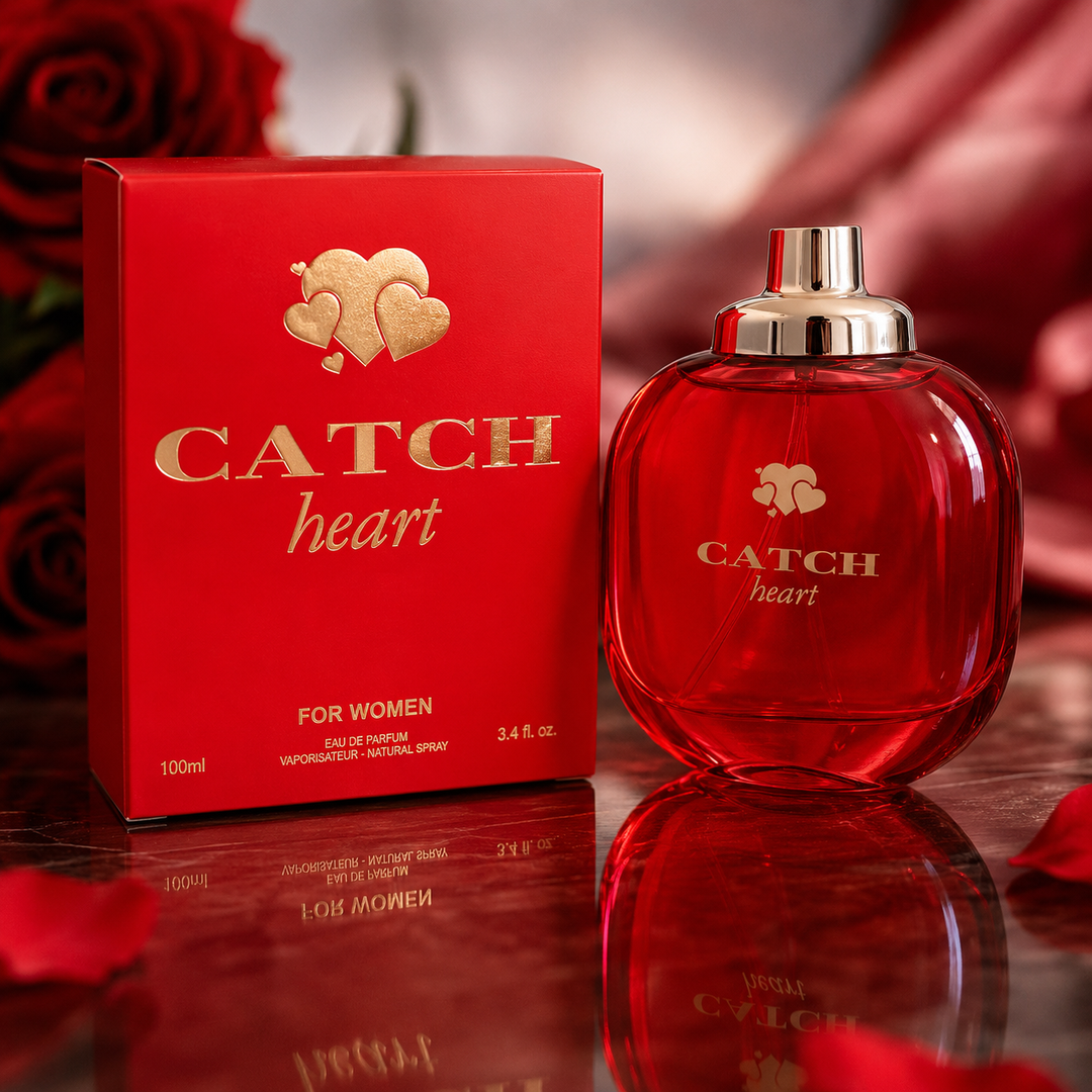 Catch Heart Eau de Parfum for Women 3.4 Fl Oz (100ml) – Long Lasting Floral Fruity Perfume for Women, Sweet Romantic Fragrance, Everyday Signature Scent, Gift for Her