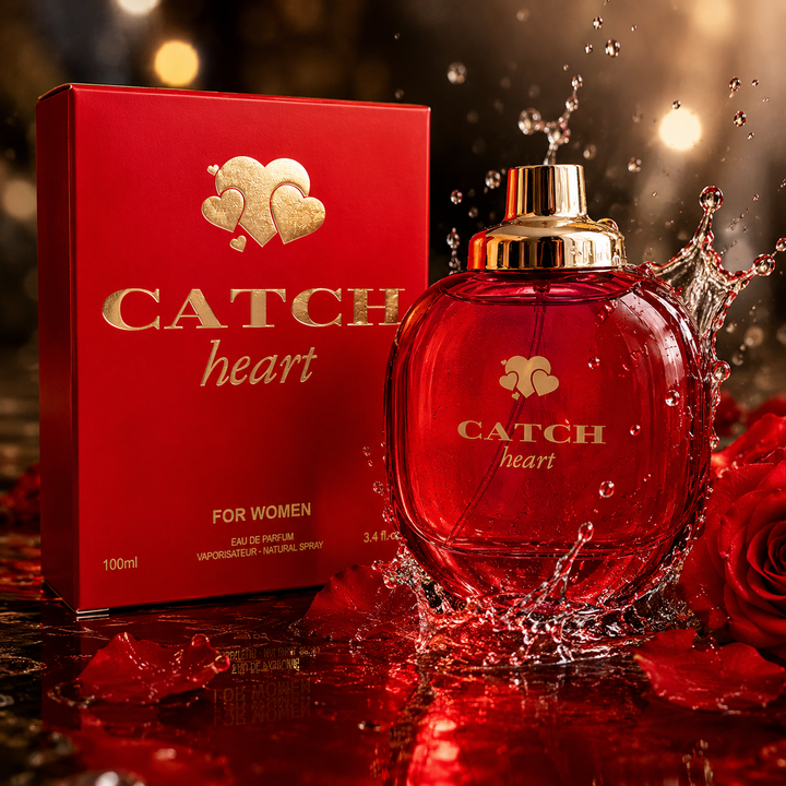Catch Heart Eau de Parfum for Women 3.4 Fl Oz (100ml) – Long Lasting Floral Fruity Perfume for Women, Sweet Romantic Fragrance, Everyday Signature Scent, Gift for Her