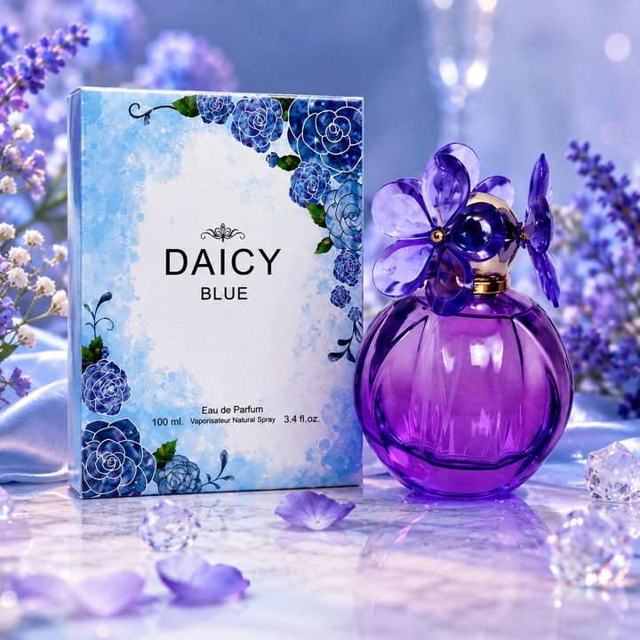Daicy Blue Eau de Parfum for Women 3.4 Fl Oz (100ml) – Long Lasting Floral Fruity Perfume, Fresh Feminine Fragrance for Everyday Wear, Elegant Signature Scent, Gift for Her