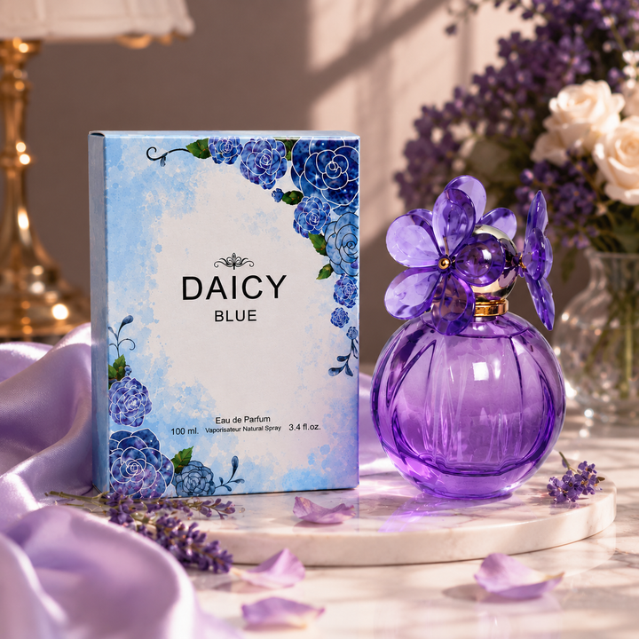 Daicy Blue Eau de Parfum for Women 3.4 Fl Oz (100ml) – Long Lasting Floral Fruity Perfume, Fresh Feminine Fragrance for Everyday Wear, Elegant Signature Scent, Gift for Her
