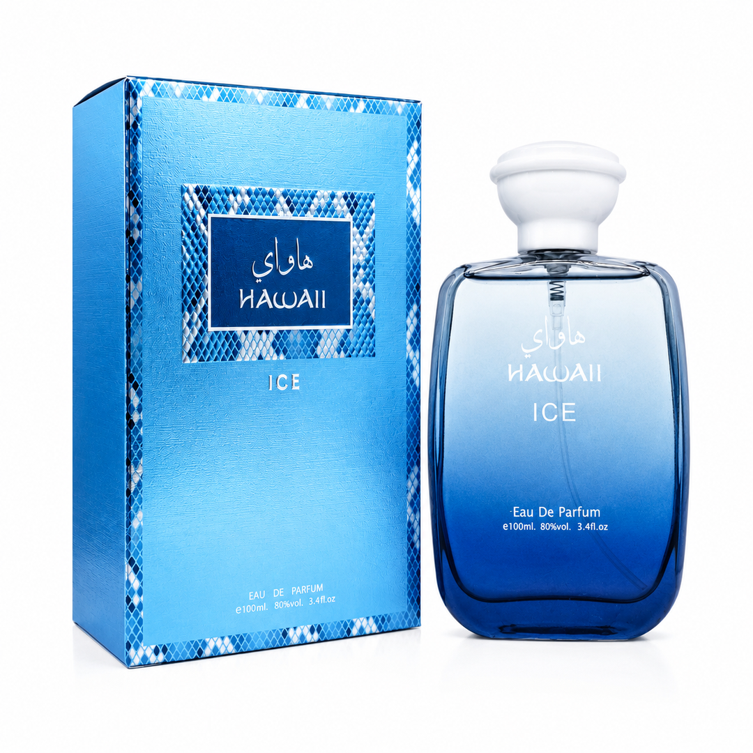 Hawaii Ice Eau de Parfum for Men 3.4 Fl Oz (100ml) – Long Lasting Fresh Aquatic Citrus Cologne, Cool Masculine Fragrance with Woody Musk Notes, Everyday Signature Scent, Premium Gift for Him