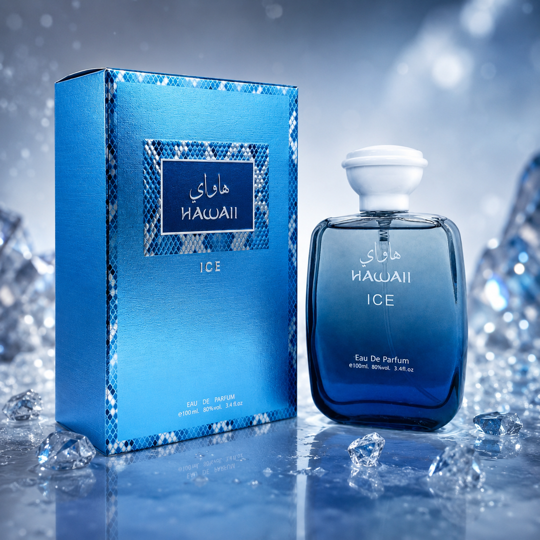 Hawaii Ice Eau de Parfum for Men 3.4 Fl Oz (100ml) – Long Lasting Fresh Aquatic Citrus Cologne, Cool Masculine Fragrance with Woody Musk Notes, Everyday Signature Scent, Premium Gift for Him