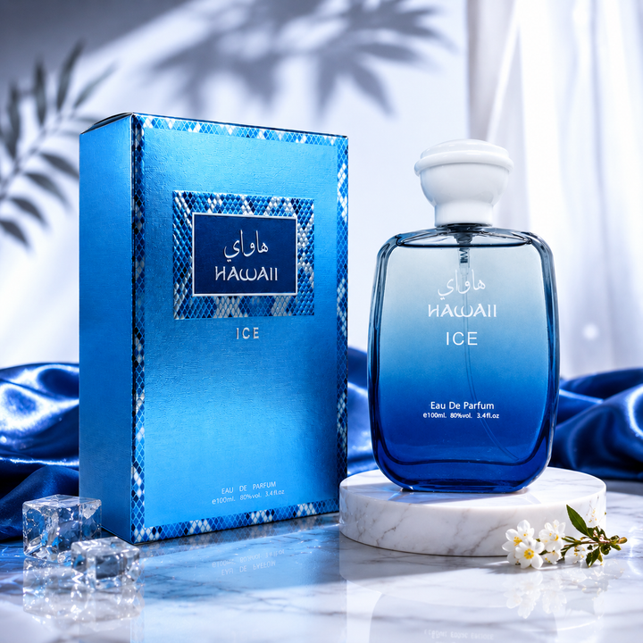 Hawaii Ice Eau de Parfum for Men 3.4 Fl Oz (100ml) – Long Lasting Fresh Aquatic Citrus Cologne, Cool Masculine Fragrance with Woody Musk Notes, Everyday Signature Scent, Premium Gift for Him