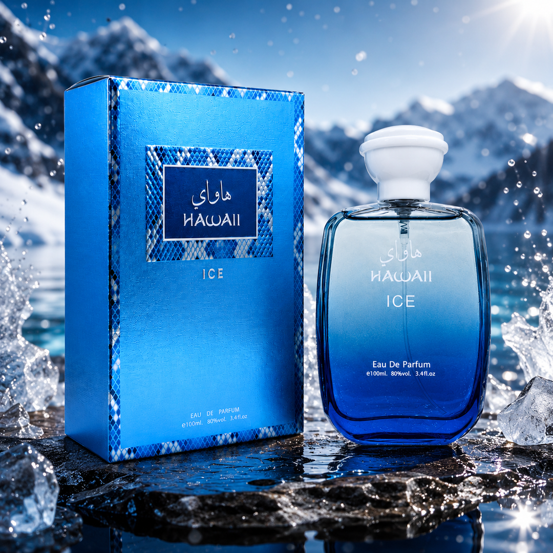 Hawaii Ice Eau de Parfum for Men 3.4 Fl Oz (100ml) – Long Lasting Fresh Aquatic Citrus Cologne, Cool Masculine Fragrance with Woody Musk Notes, Everyday Signature Scent, Premium Gift for Him