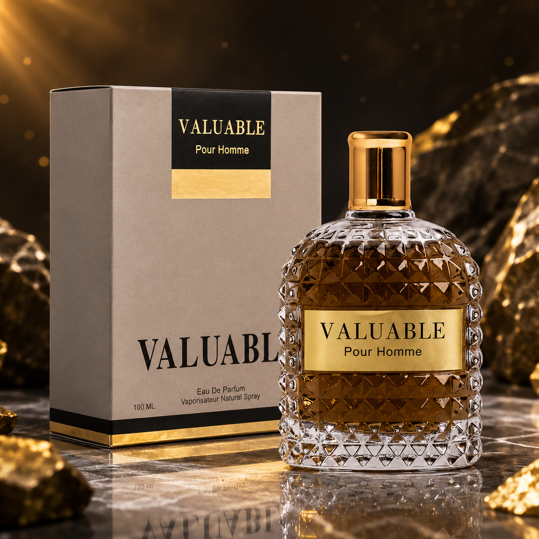 Valuable Pour Homme Eau de Parfum for Men 3.4 Fl Oz (100ml) – Long Lasting Woody Amber Cologne, Fresh Spicy Masculine Fragrance, Luxury Everyday Scent, Premium Gift for Him