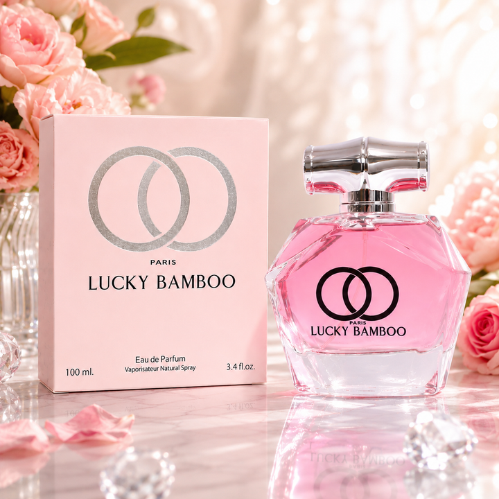 Lucky Bamboo Paris Eau de Parfum for Women 3.4 Fl Oz (100ml) – Long Lasting Floral Fruity Perfume for Women, Feminine Fresh Sweet Fragrance, Elegant Everyday Perfume Gift for Her