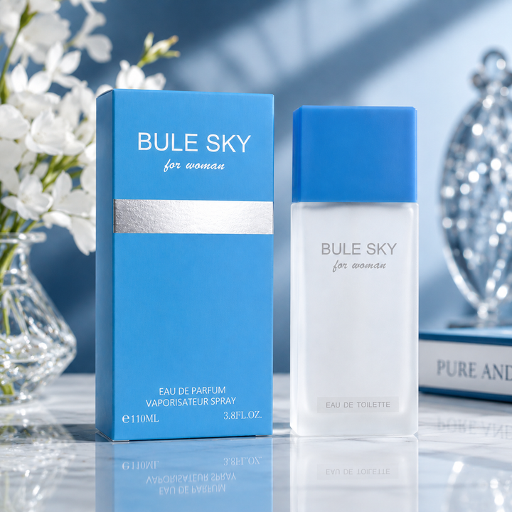 Bule Sky for Women Eau de Parfum 3.8 Fl Oz (110ml) – Fresh Floral Fruity Perfume for Women, Long Lasting Feminine Fragrance, Clean Elegant Everyday Scent Gift for Her