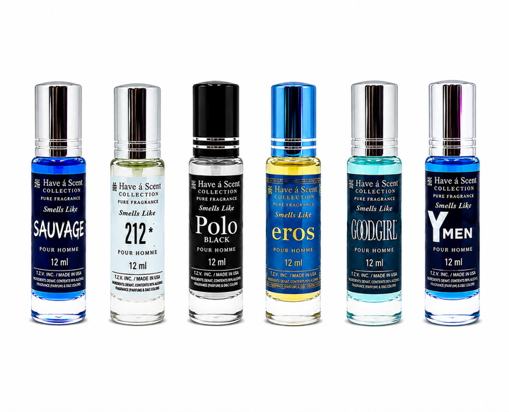 Wholesale Assorted Perfume Oil Roll-On Set – 6 x 12ml Fragrance Oils for Men &amp; Women | Fragrance Oils Set | Long-Lasting
