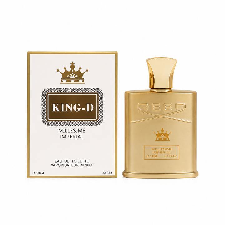 King-D Millesime Imperial Eau De Toilette 100ml (3.4 Fl Oz) – Fresh Citrus Woody Fragrance for Men – Long Lasting Luxury Cologne Spray for Daily Wear, Office &amp; Special Occasions
