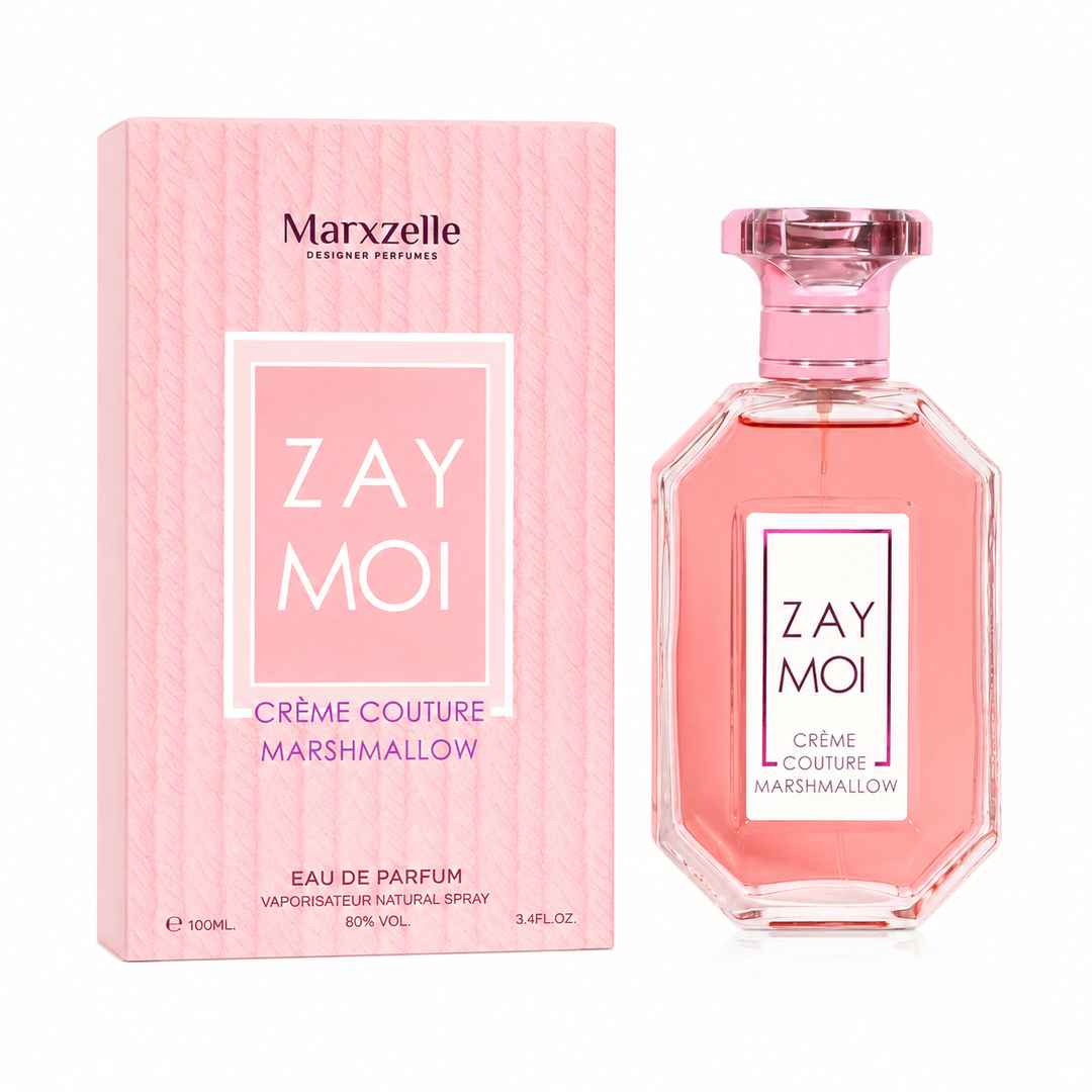ZAY MOI Crème Couture Marshmallow Eau De Parfum 100ml (3.4 Fl Oz) – Sweet Marshmallow Vanilla Perfume for Women – Long Lasting Gourmand Fragrance with Creamy Candy Notes