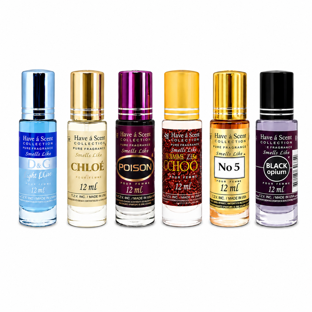 Women’s Assorted Fragrance Oil Set – 6 x 12ml Roll-On Fragrance Oils | Long-Lasting