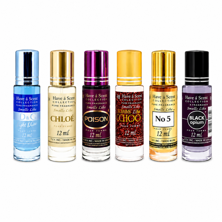 Women’s Assorted Fragrance Oil Set – 6 x 12ml Roll-On Fragrance Oils | Long-Lasting