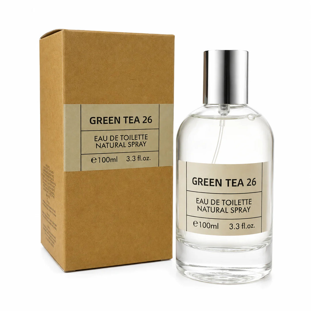Green Tea 26 Eau De Toilette 100ml (3.3 Fl Oz) – Fresh Citrus Green Tea Perfume for Women &amp; Men – Long Lasting Clean Everyday Fragrance Spray