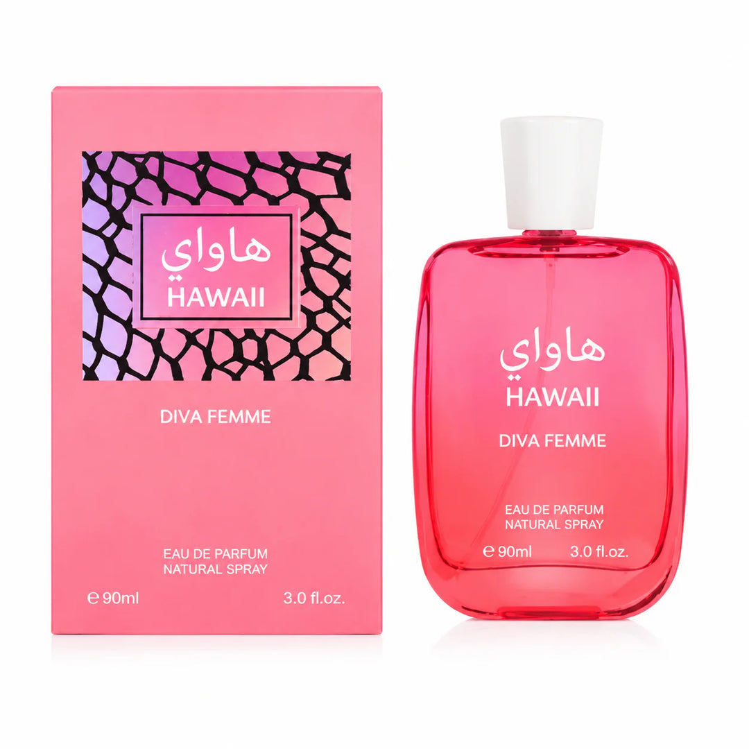 Hawaii Diva Femme Eau De Parfum for Women 90ml (3.0 Fl Oz) – Long Lasting Floral Perfume for Women – Sweet Feminine Fragrance Spray