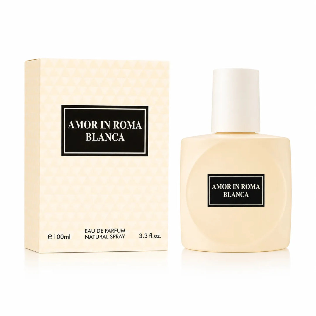 Amor In Roma Blanca Eau De Parfum for Women 100ml (3.3 Fl Oz) – Elegant Floral Vanilla Perfume for Women – Long Lasting Feminine Fragrance Spray