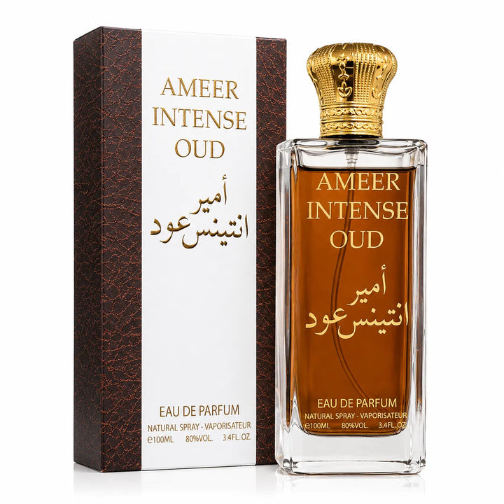 Ameer Intense Oud Eau De Parfum 100ml (3.4 Fl Oz) – Long Lasting Oud Perfume for Men &amp; Women – Luxury Arabian Woody Amber Fragrance Spray