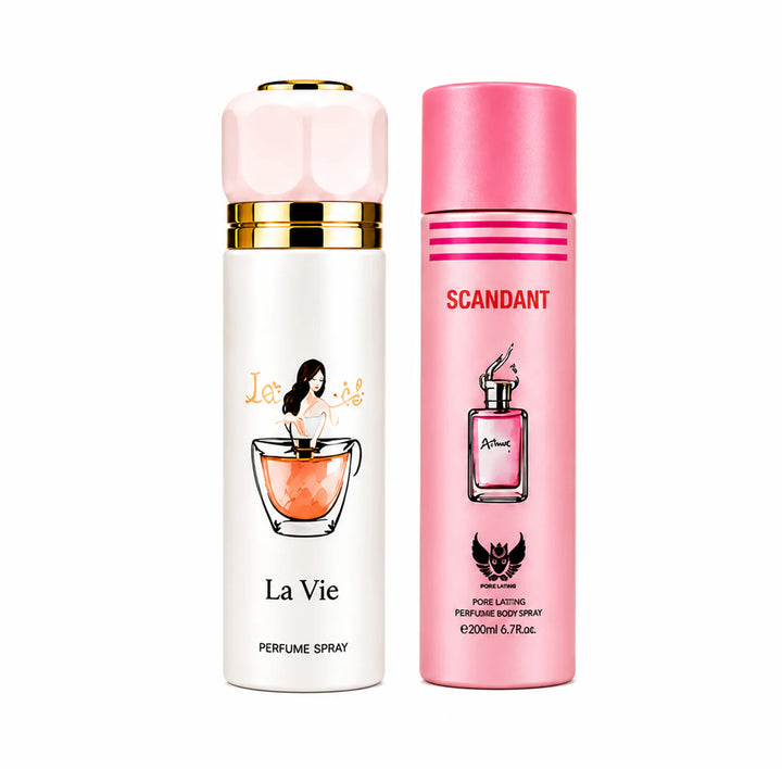 Women’s Perfume Body Spray 2 Pack – Long Lasting Fragrance Set – Floral &amp; Sweet Elegant Scents