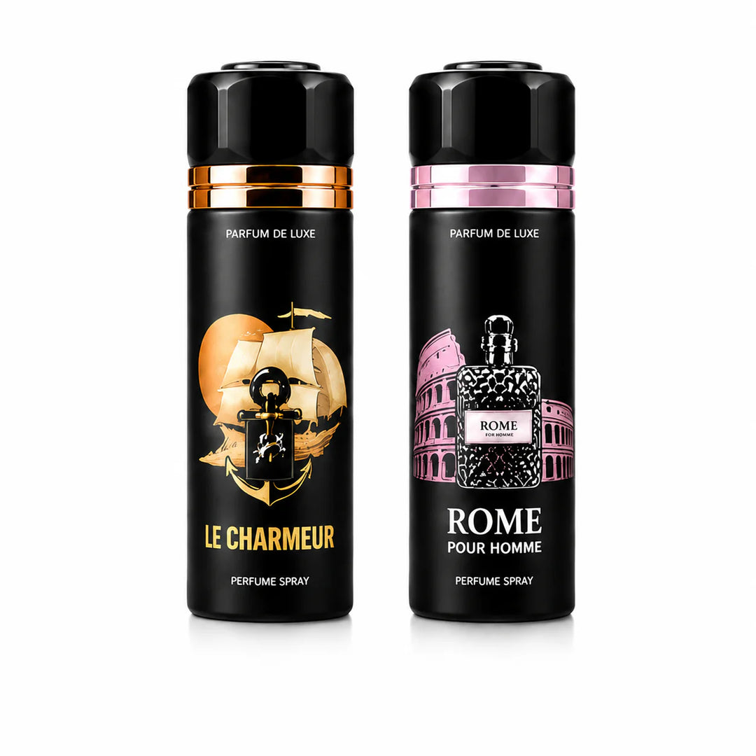 Men’s Perfume Body Spray 2 Pack – Long Lasting Fragrance Set – Fresh Masculine Scents