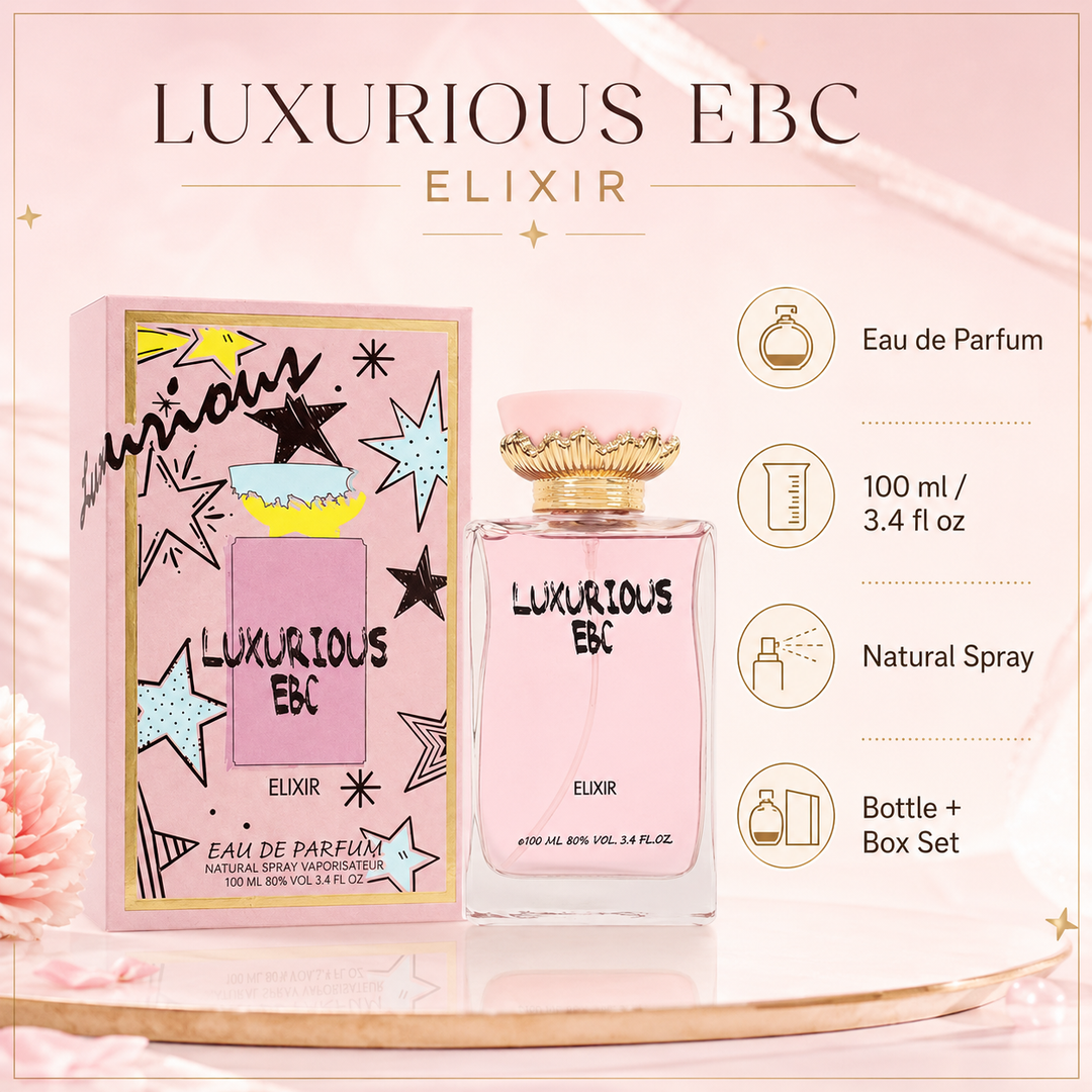 Luxurious EBC Elixir Eau de Parfum for Women 100ml / 3.4 Fl Oz – Feminine Perfume Spray, Full Size Women’s Fragrance for Everyday &amp; Evening Wear