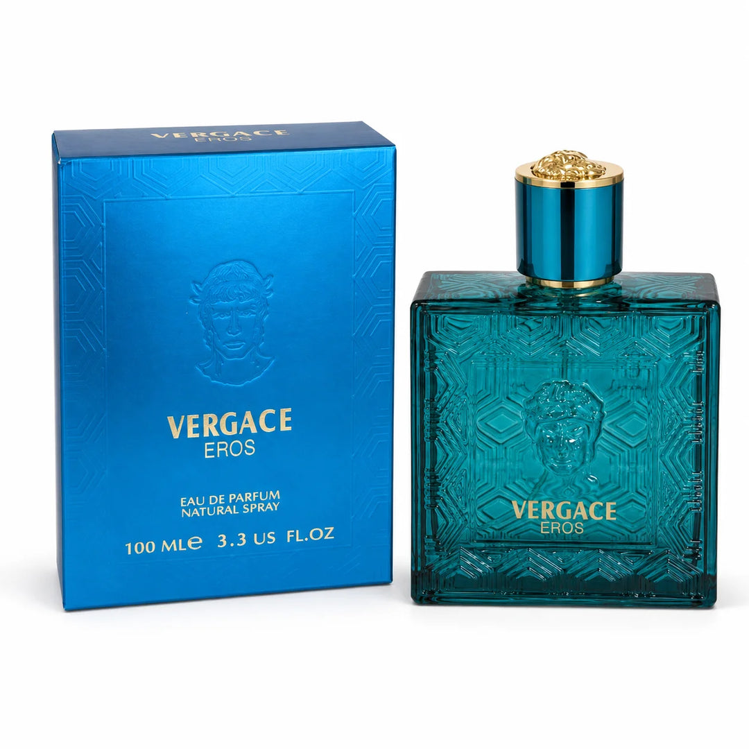 Vergace Eros Blue Eau de Parfum 100ml / 3.3 Fl Oz – Men’s EDP Fragrance Spray, Full Size Cologne for Men, Everyday &amp; Evening Wear