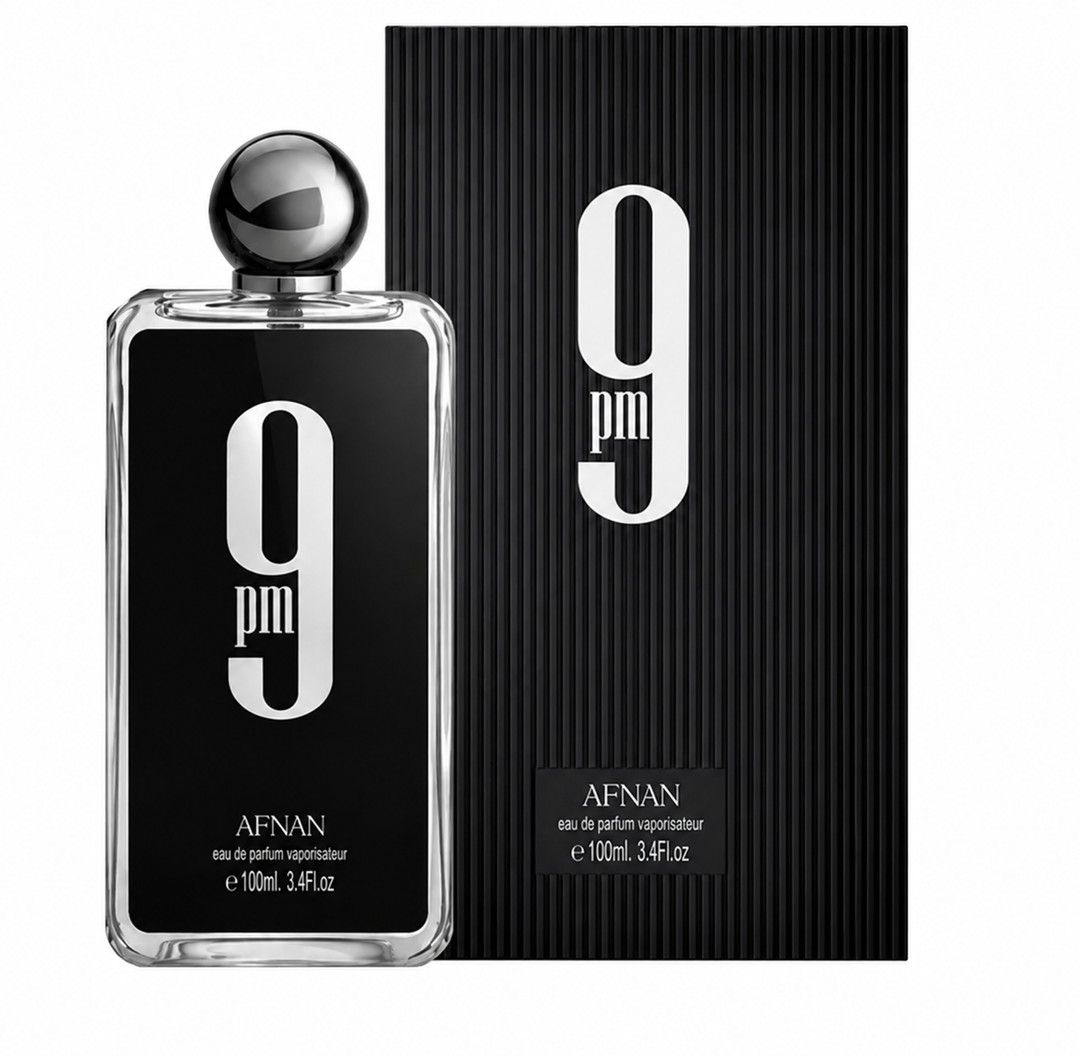 Afnan 9PM Eau de Parfum for Men – 3.4 oz / 100 ml Long Lasting Sweet Vanilla Amber Fragrance – Warm Spicy Night Perfume – Luxury Arabian Cologne for Men