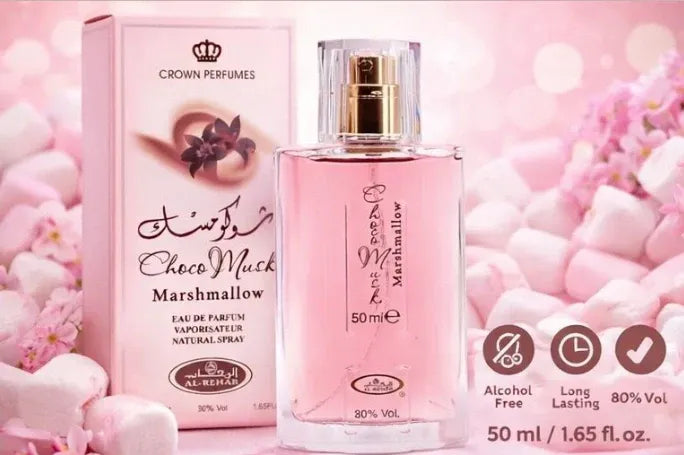 Choco Musk Marshmallow Eau De Parfum for Women - Sweet Gourmand Fragrance, Long-Lasting Perfume (50 ml/1.65 Fl Oz)