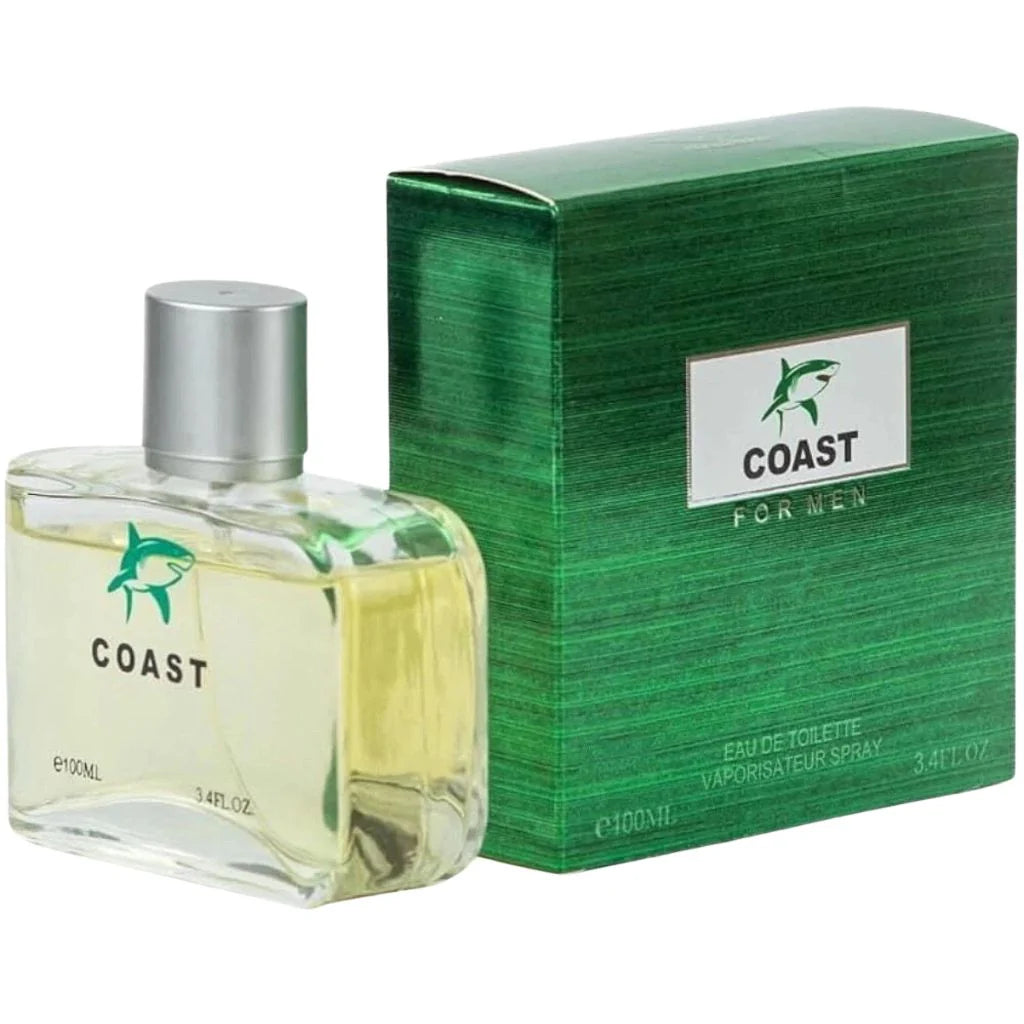 Coast Green by EBC Collection 100ml Eau de Toilette bottle and green textured box