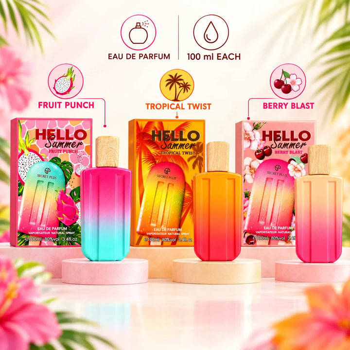 Hello Summer Perfume Set for Women - 3 x 100ml EDP