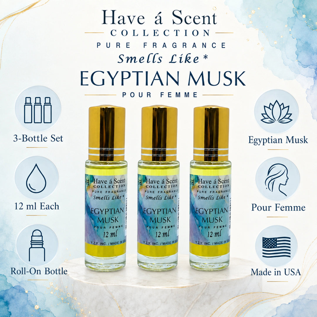 Egyptian Musk Concentrated Perfume Oil Pack of 3 - 12ml