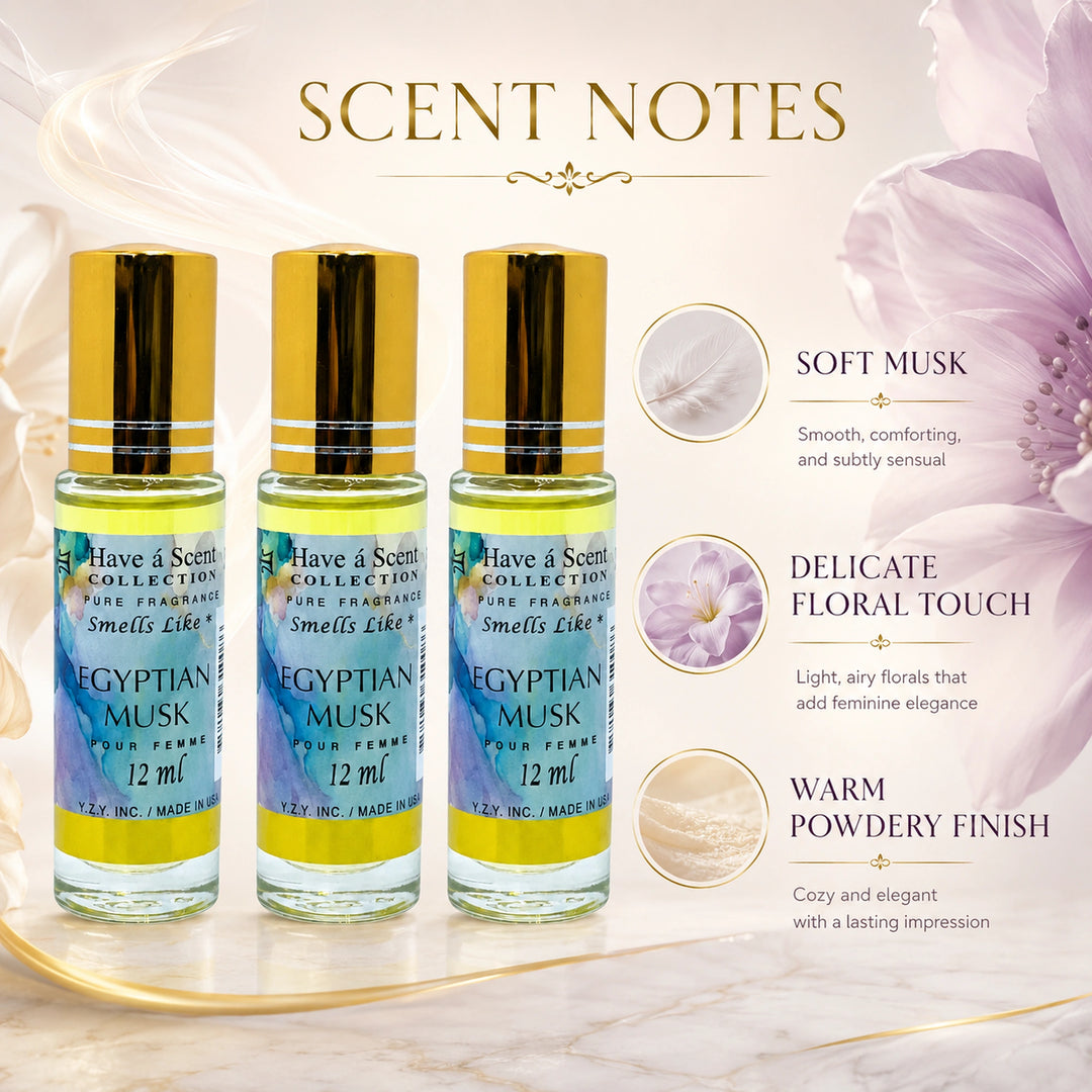 Egyptian Musk Concentrated Perfume Oil Pack of 3 - 12ml