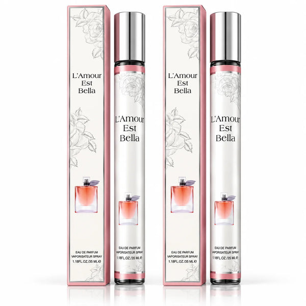 L’Amour Est Bella Women’s Travel Perfume Spray – 2 Pack