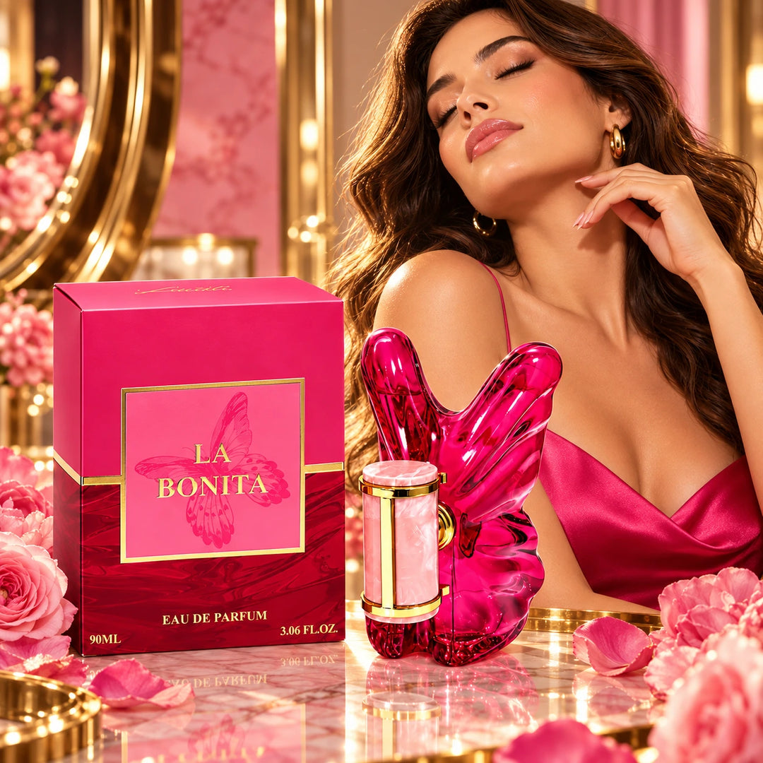 La Bonita Eau de Parfum for Women 90ml / 3.06 Fl Oz – Sweet Floral Feminine Perfume Spray – Pink Butterfly Fragrance Bottle for Everyday &amp; Evening Wear