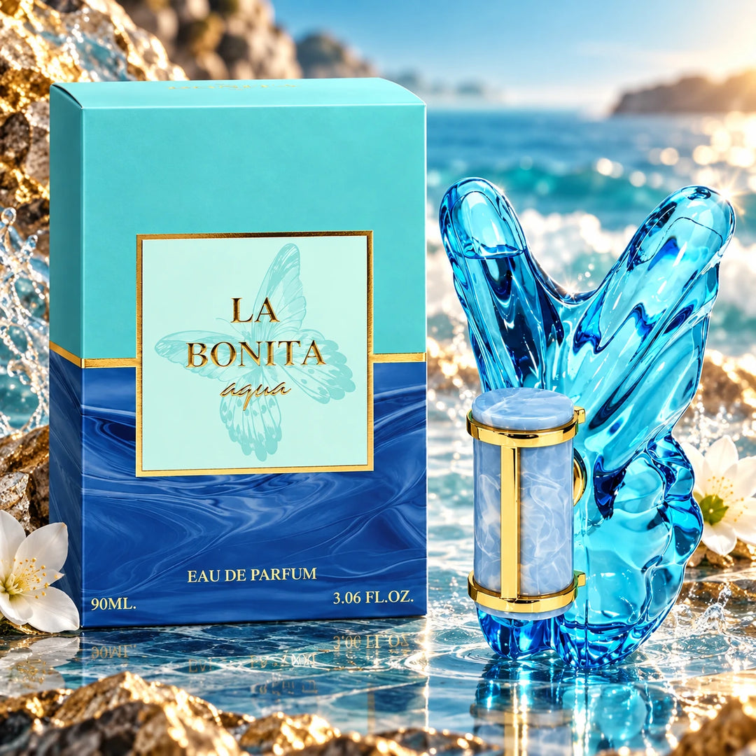 La Bonita Aqua Eau de Parfum for Women 90ml / 3.06 Fl Oz – Fresh Feminine Perfume Spray – Blue Butterfly Fragrance Bottle for Everyday &amp; Evening Wear