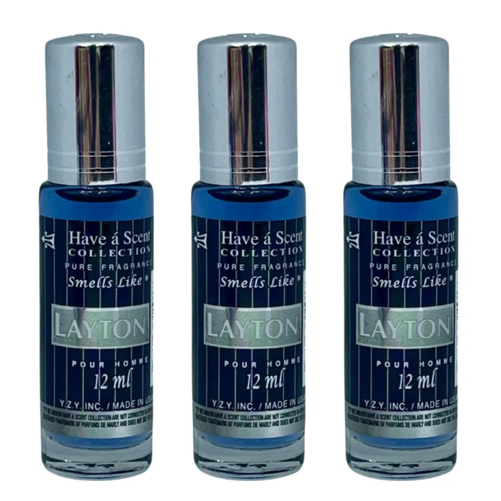 Layton Concentrated Perfume Oil Pack of 3 - 12ml Roll-On