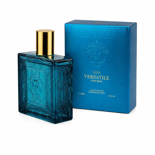 Lion Versatile for Man Eau de Toilette 3.4 Fl Oz (100ml) – Long Lasting Men's Cologne with Fresh Citrus, Aquatic & Woody Notes – Masculine Fragrance for Daily Wear, Office, Travel & Special Occasions